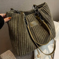 Weiche Gerippte Cordtasche für Damen