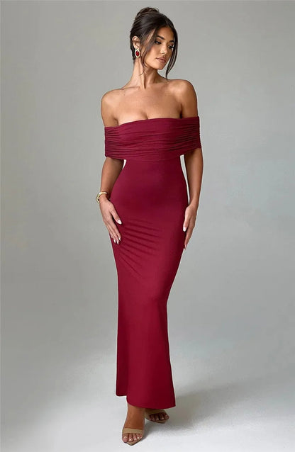 Trägerloses, rückenfreies, sexy Maxikleid
