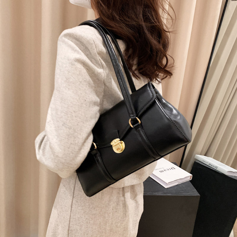 Vegane Leder Vintage Schultertasche