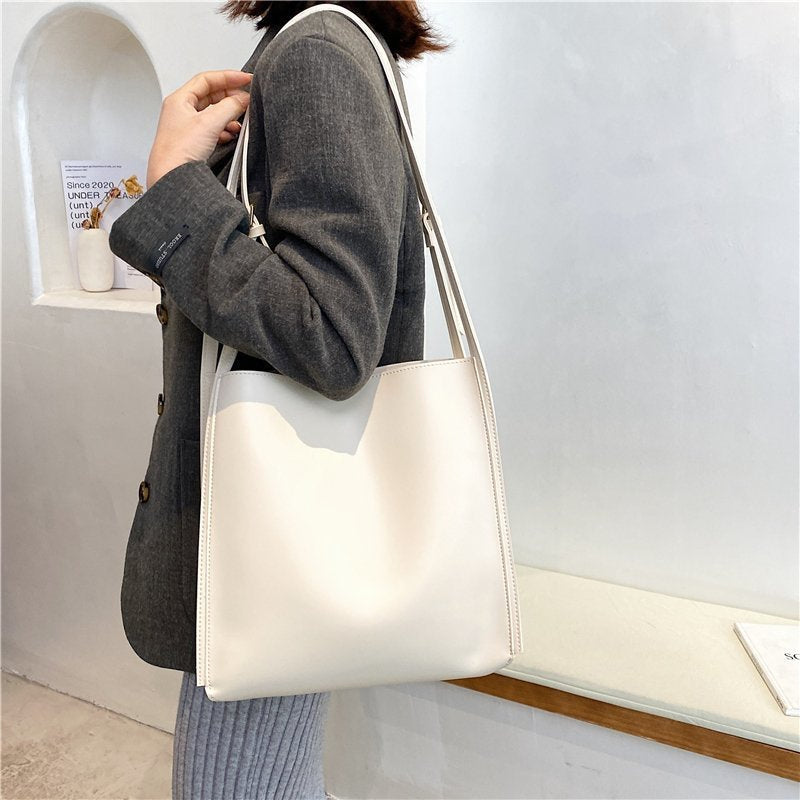 Vegane Leder-Shopper-Tasche Leicht und Strukturiert