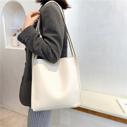 Vegane Leder-Shopper-Tasche Leicht und Strukturiert