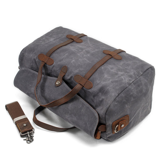 Vintage Reisetasche aus Canvas und Leder für Herren
