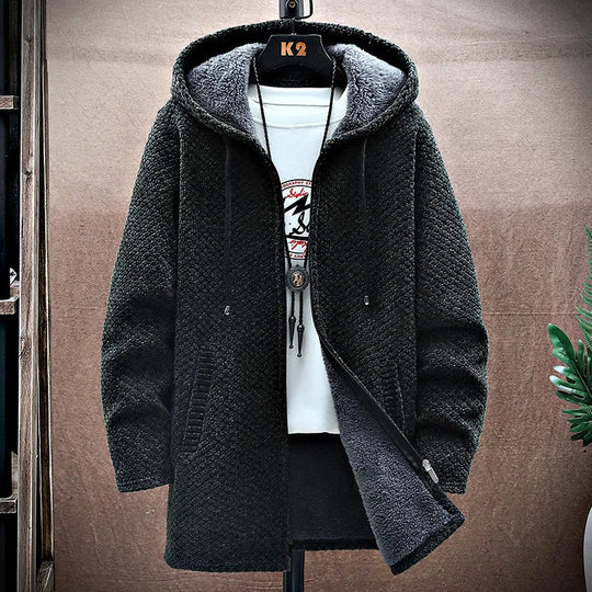 Herren Kapuzenjacke Mit Weichem Fleecefutter