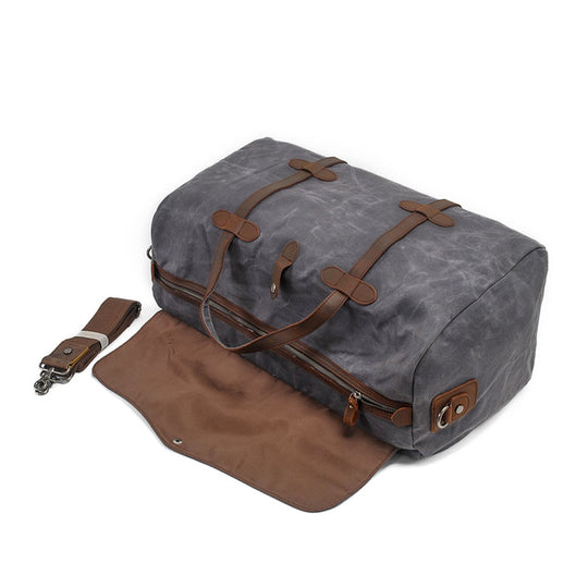 Vintage Reisetasche aus Canvas und Leder für Herren