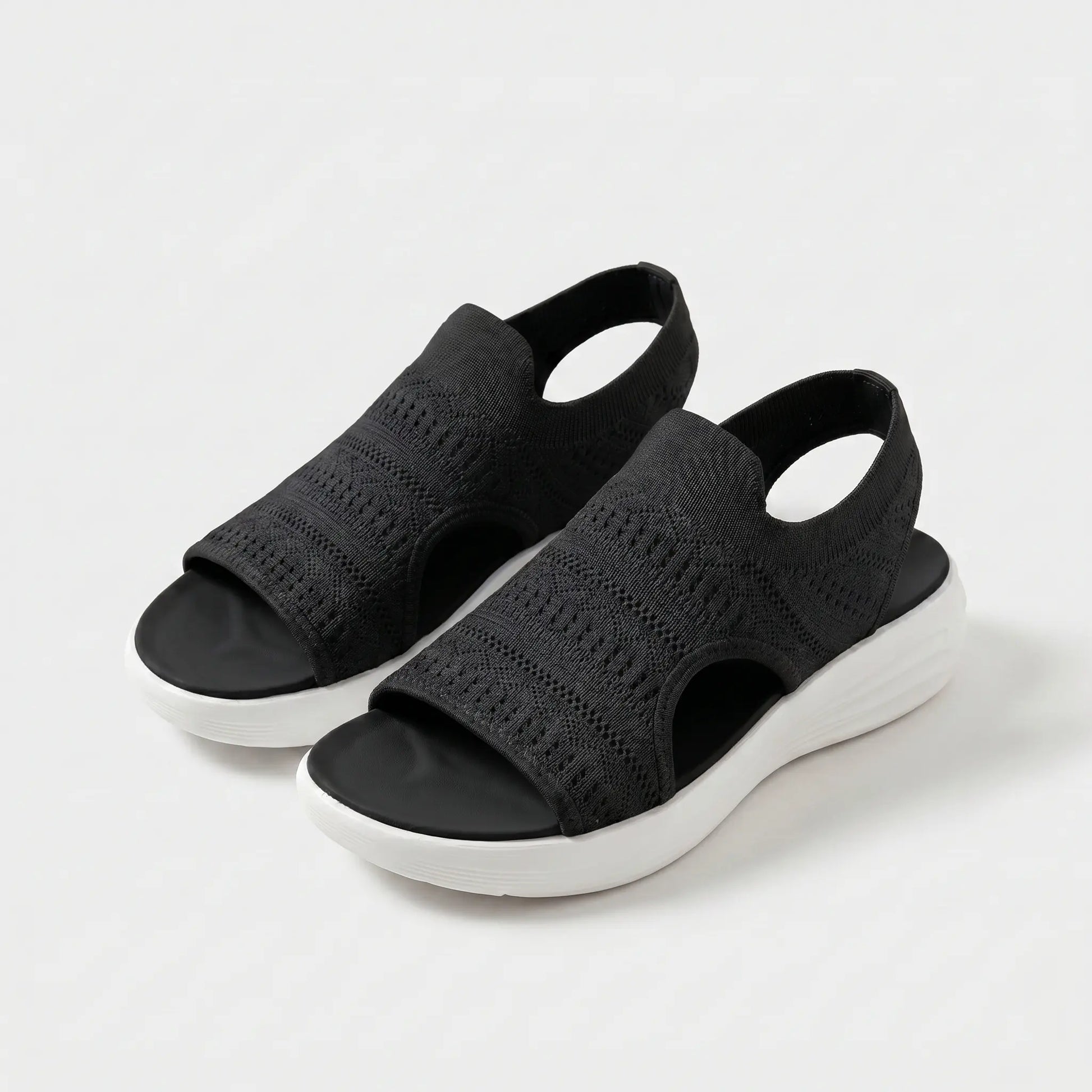 Damen Sandalen mit gepolstertem Fußbett von vorne fotografiert