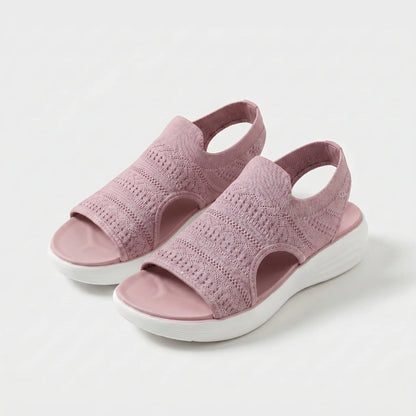 Damen Sandalen mit gepolstertem Fußbett in Rückansicht