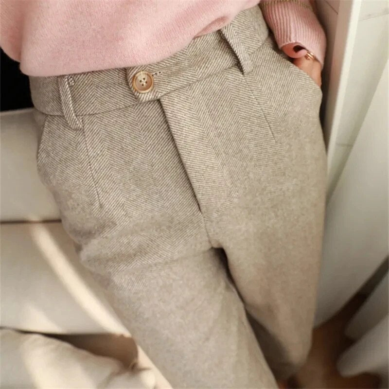 Damen Elegante Hose Mit Feinheiten
