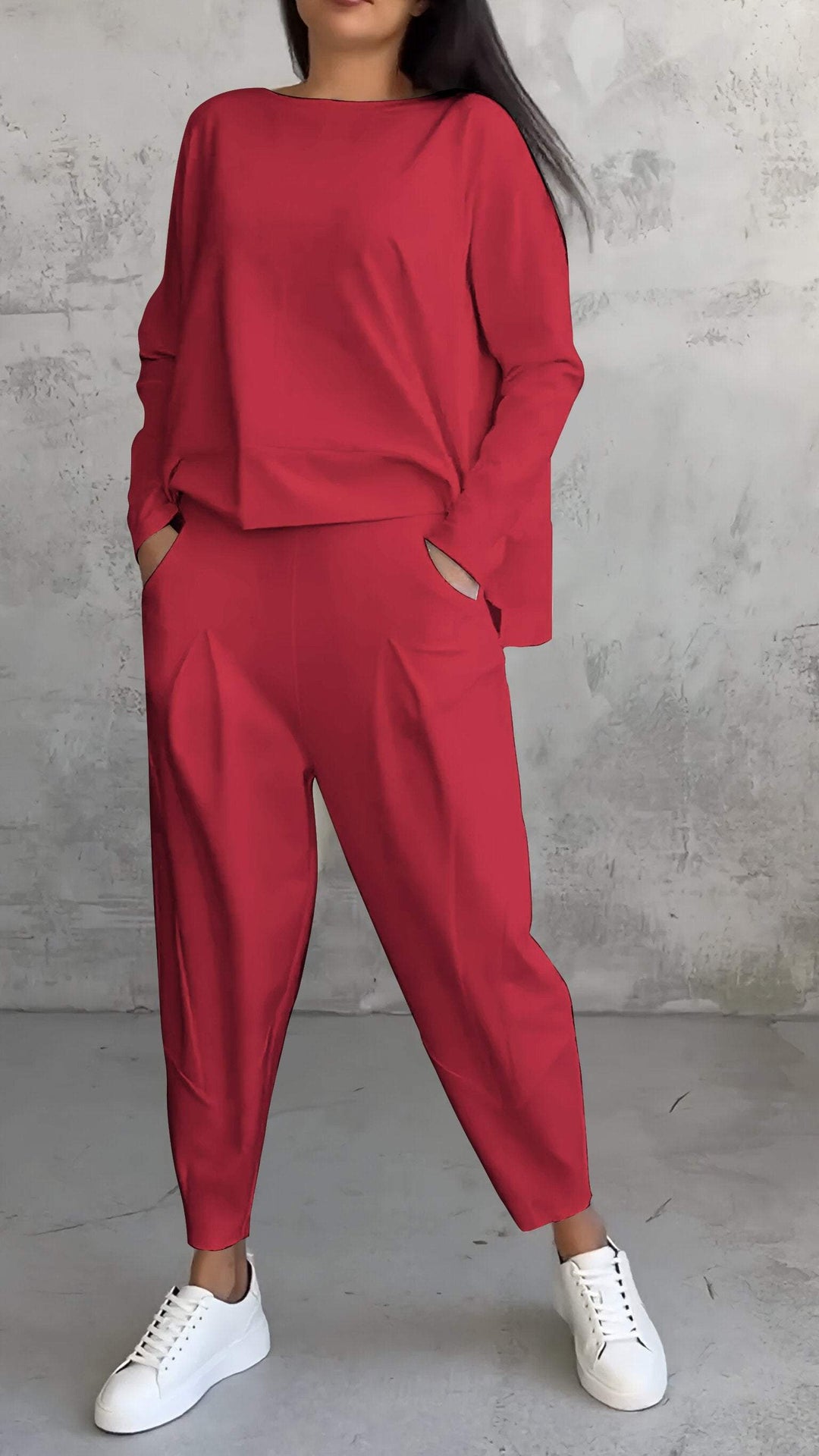 Damen Zweiteiliges Sommerset Mit Langarmshirt Und Hose