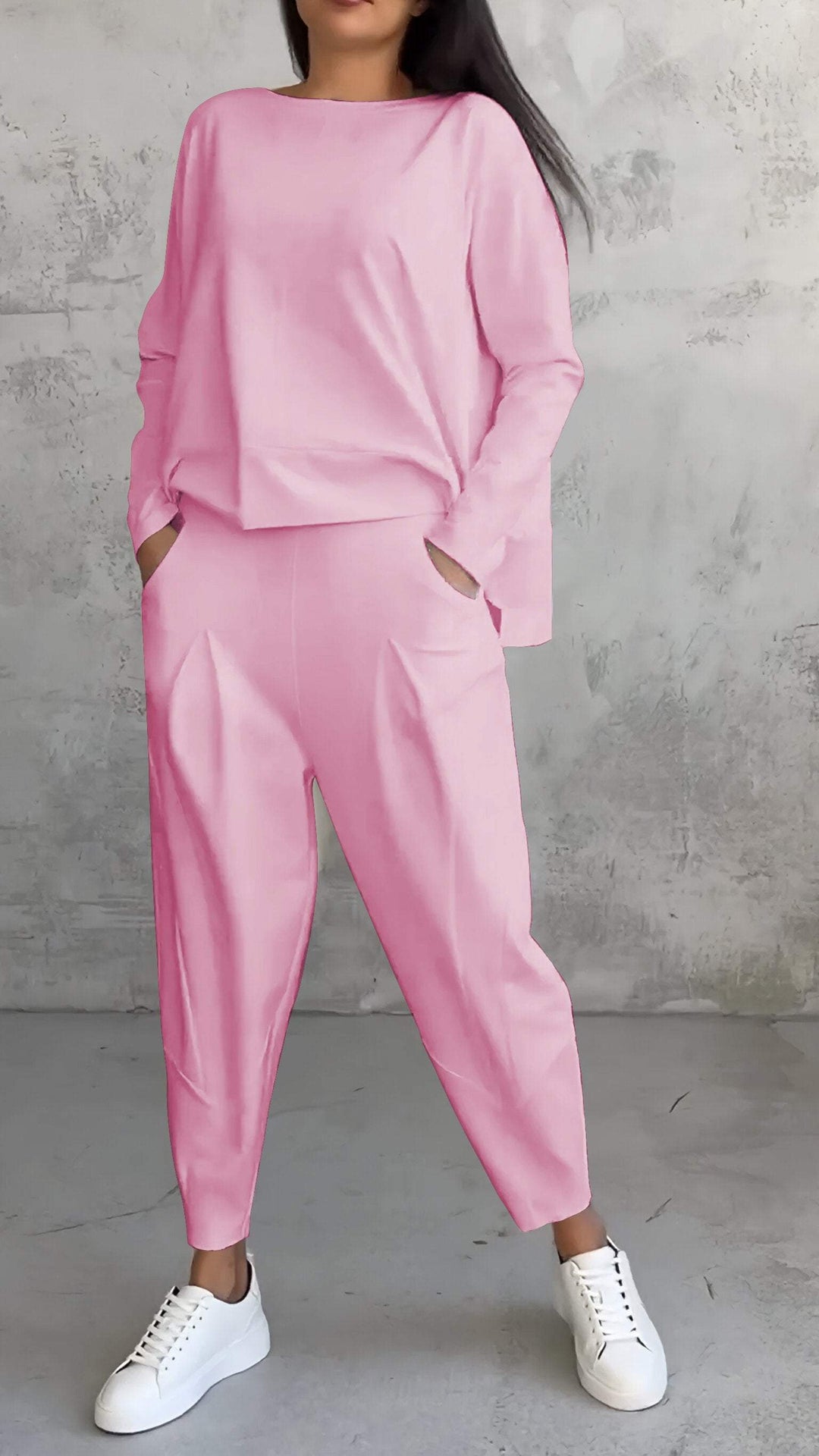 Damen Zweiteiliges Sommerset Mit Langarmshirt Und Hose