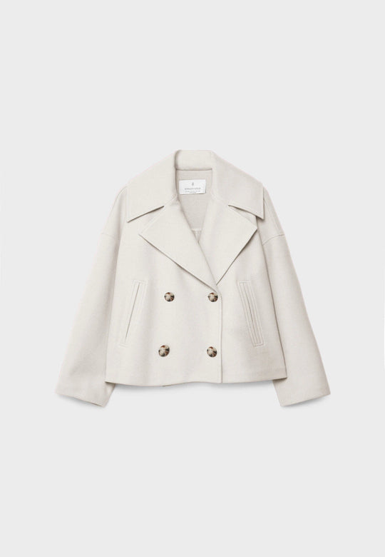 Damen Kurzmantel Mit Eleganter Silhouette