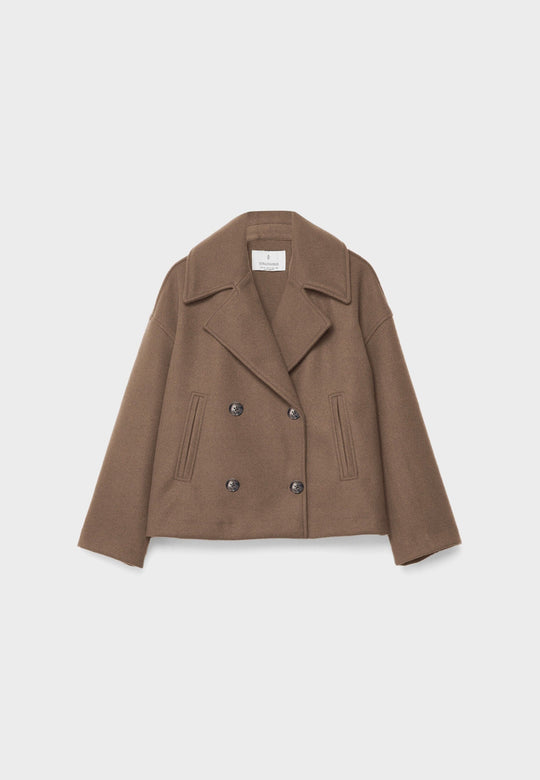 Damen Kurzmantel Mit Eleganter Silhouette