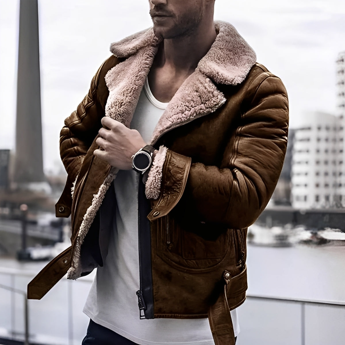 Elegante warme Winterjacke für Herren