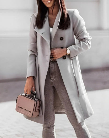 Eleganter Damen-Wollmantel mit bequemem Sitz