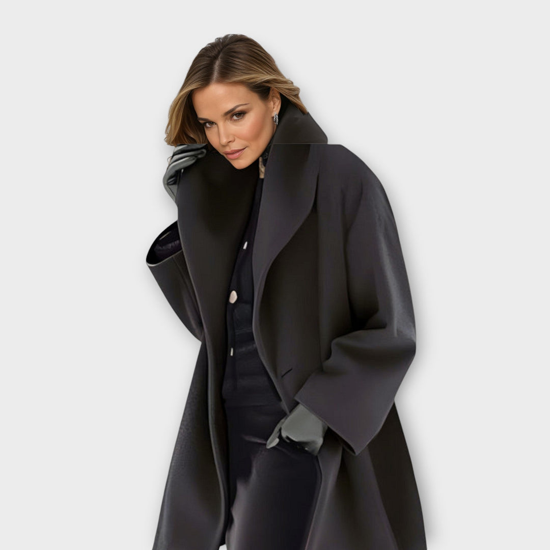 Damen Winddichte Wolljacke Mit Eleganter Passform