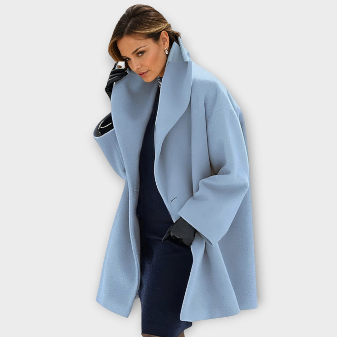 Damen Winddichte Wolljacke Mit Eleganter Passform