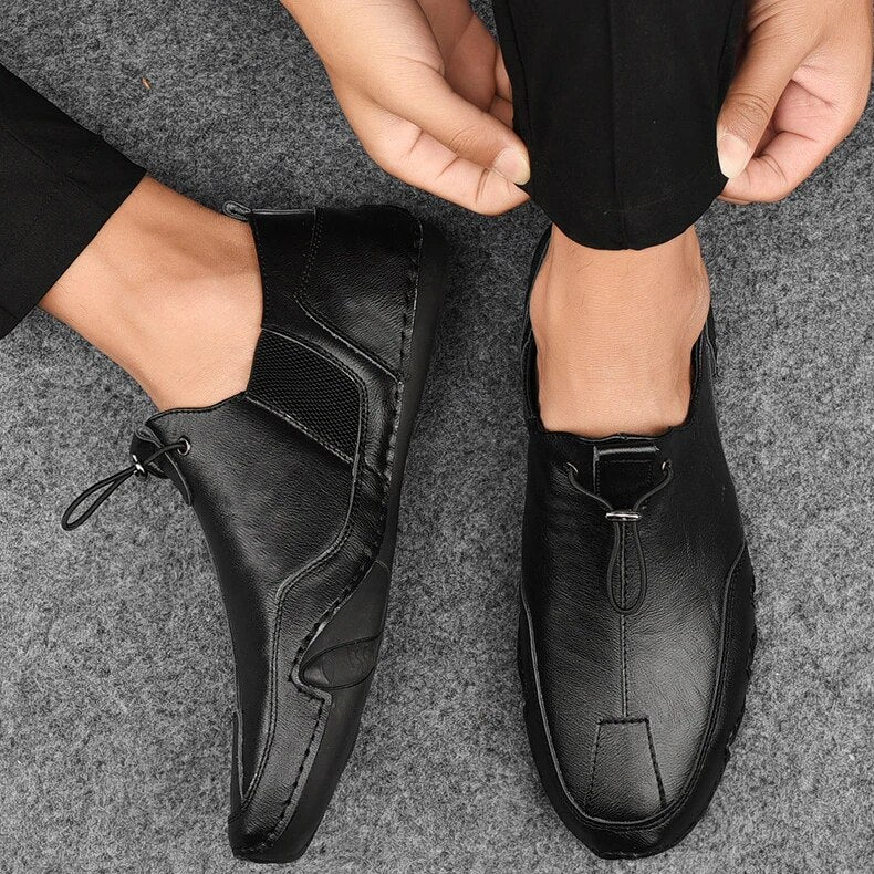 Herren Loafers Aus Glattleder Mit Klassischem Design