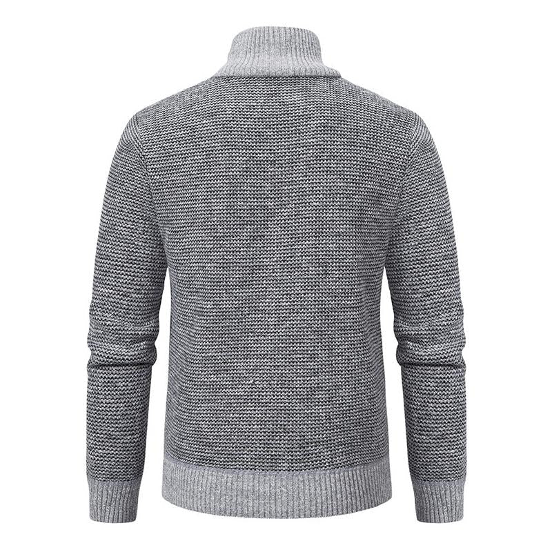 Herren Hybrid Pullover Mit Klassischem Kragen Und Reißverschluss