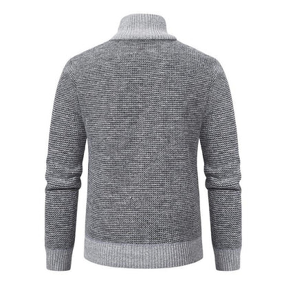 Herren Hybrid Pullover Mit Klassischem Kragen Und Reißverschluss