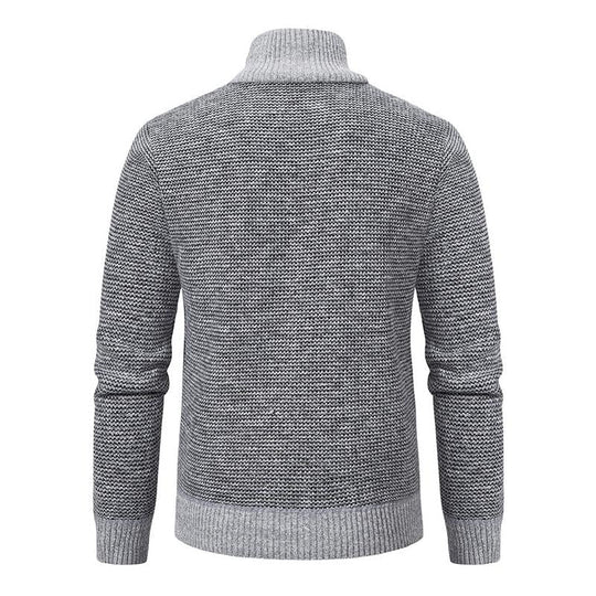 Herren Hybrid Pullover Mit Klassischem Kragen Und Reißverschluss