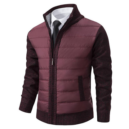 Herren Hybrid Pullover Mit Klassischem Kragen Und Reißverschluss
