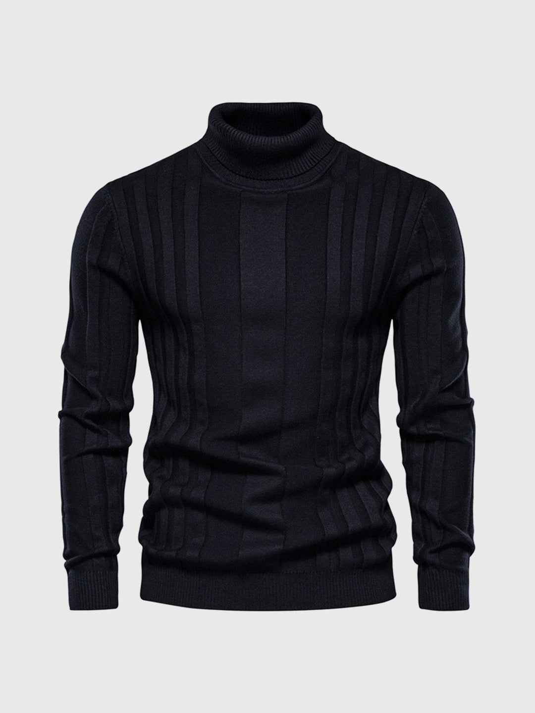 Herren Rollkragenpullover Mit Gestreiftem Design
