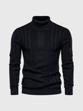 Herren Rollkragenpullover Mit Gestreiftem Design