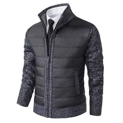 Herren Hybrid Pullover Mit Klassischem Kragen Und Reißverschluss