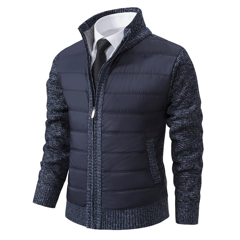 Herren Hybrid Pullover Mit Klassischem Kragen Und Reißverschluss