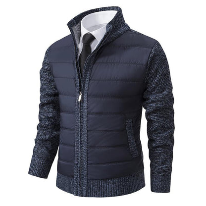 Herren Hybrid Pullover Mit Klassischem Kragen Und Reißverschluss
