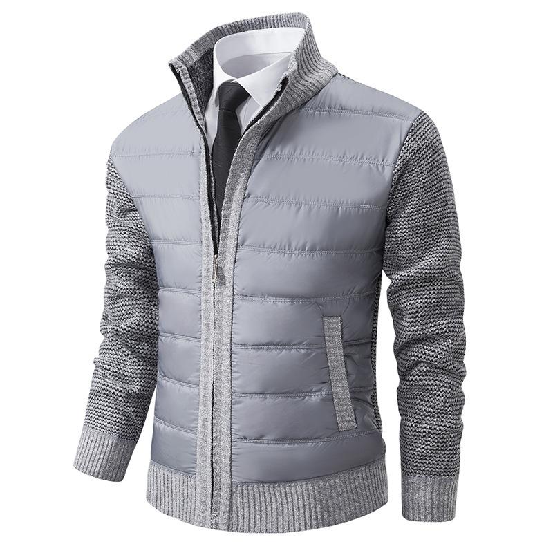 Herren Hybrid Pullover Mit Klassischem Kragen Und Reißverschluss