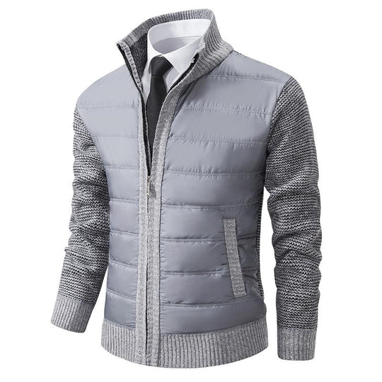 Herren Hybrid Pullover Mit Klassischem Kragen Und Reißverschluss