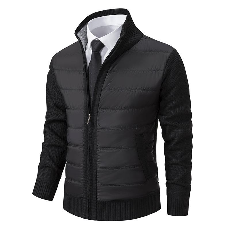 Herren Hybrid Pullover Mit Klassischem Kragen Und Reißverschluss