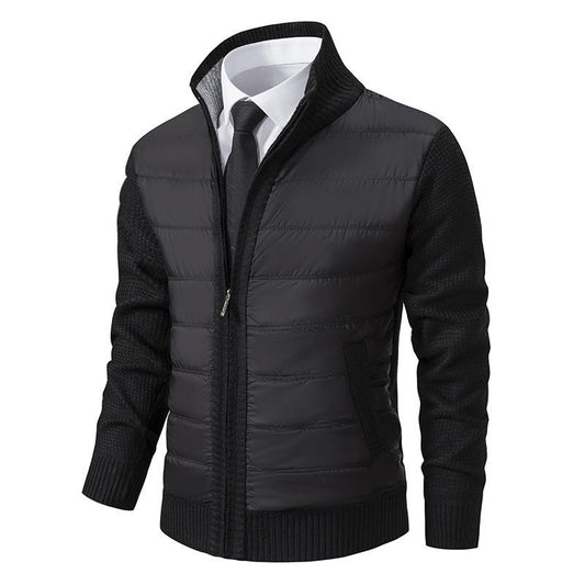 Herren Hybrid Pullover Mit Klassischem Kragen Und Reißverschluss