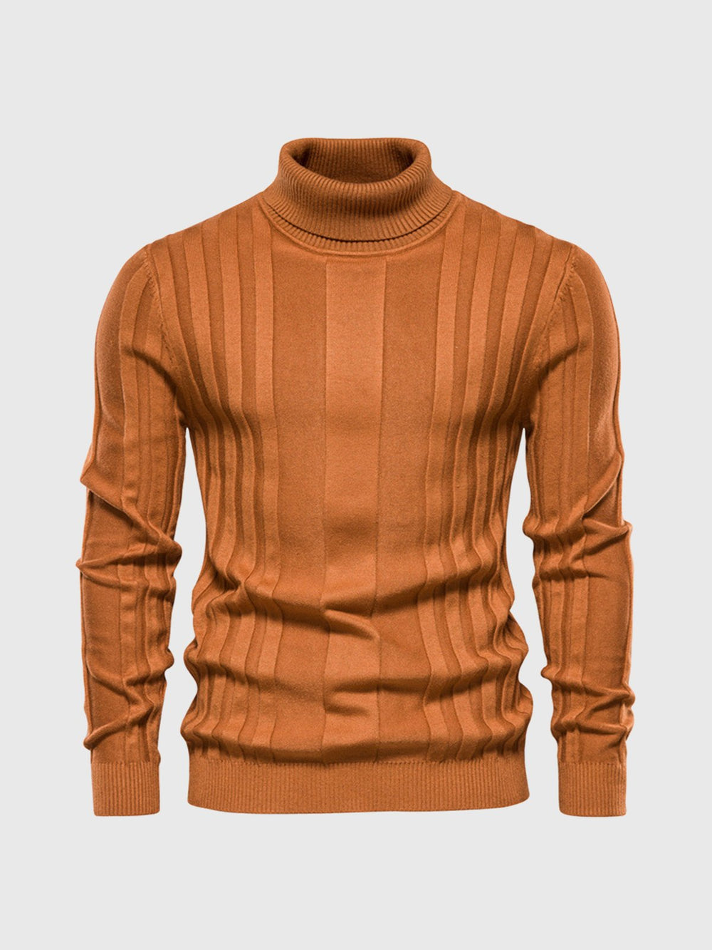 Herren Rollkragenpullover Mit Gestreiftem Design