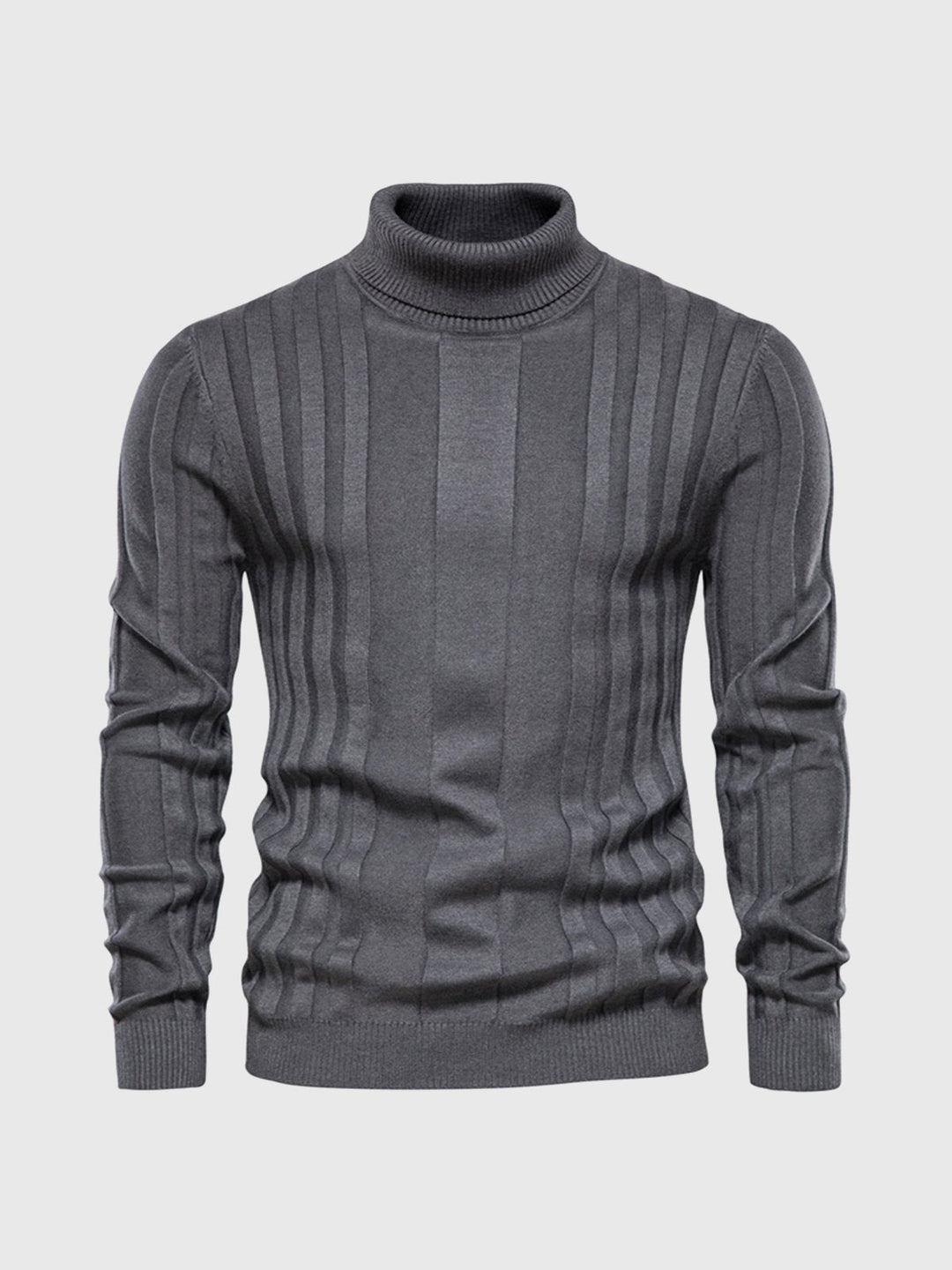 Herren Rollkragenpullover Mit Gestreiftem Design