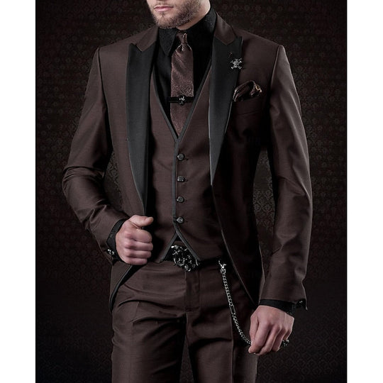 Herren Leinen Anzug Dreiteilig Mit Blazer Weste Und Hose