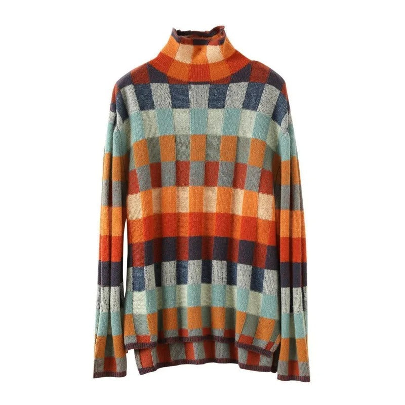Damen Rollkragenpullover Mit Strickmuster Für Herbst