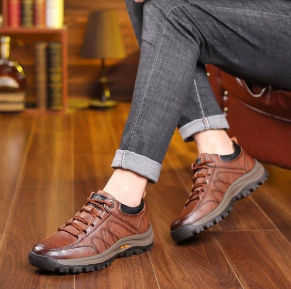 Herren Freizeitschuhe Aus Echtleder Mit Klassischem Design