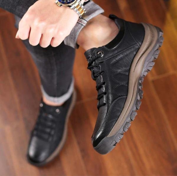 Herren Freizeitschuhe Aus Echtleder Mit Klassischem Design