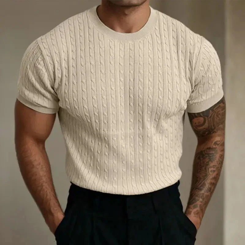 Herren Strickhemd Im Klassischen Stil