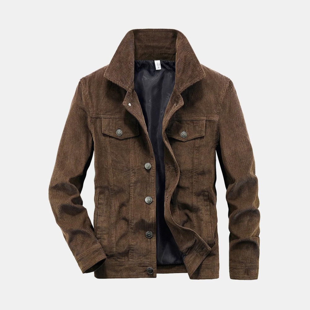 Herren Cordjacke Mit Klassischem Design