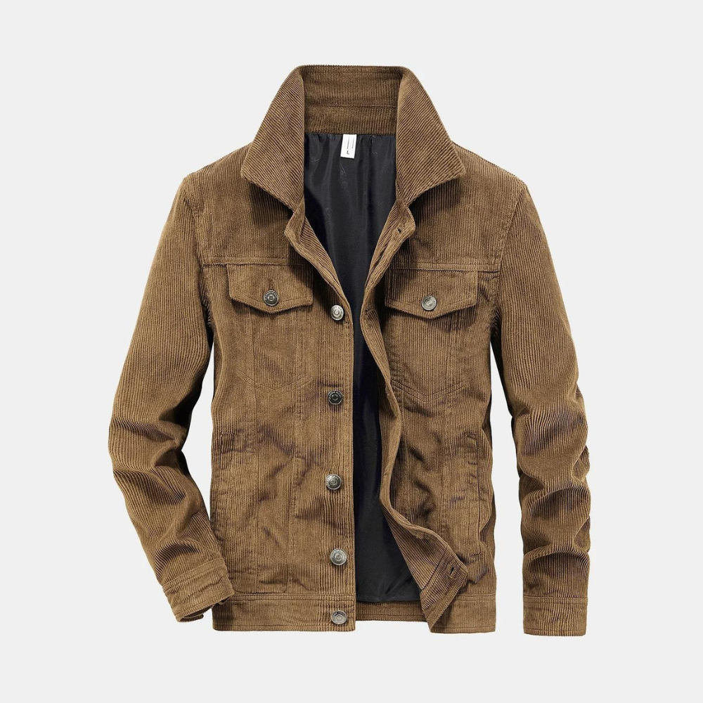 Herren Cordjacke Mit Klassischem Design