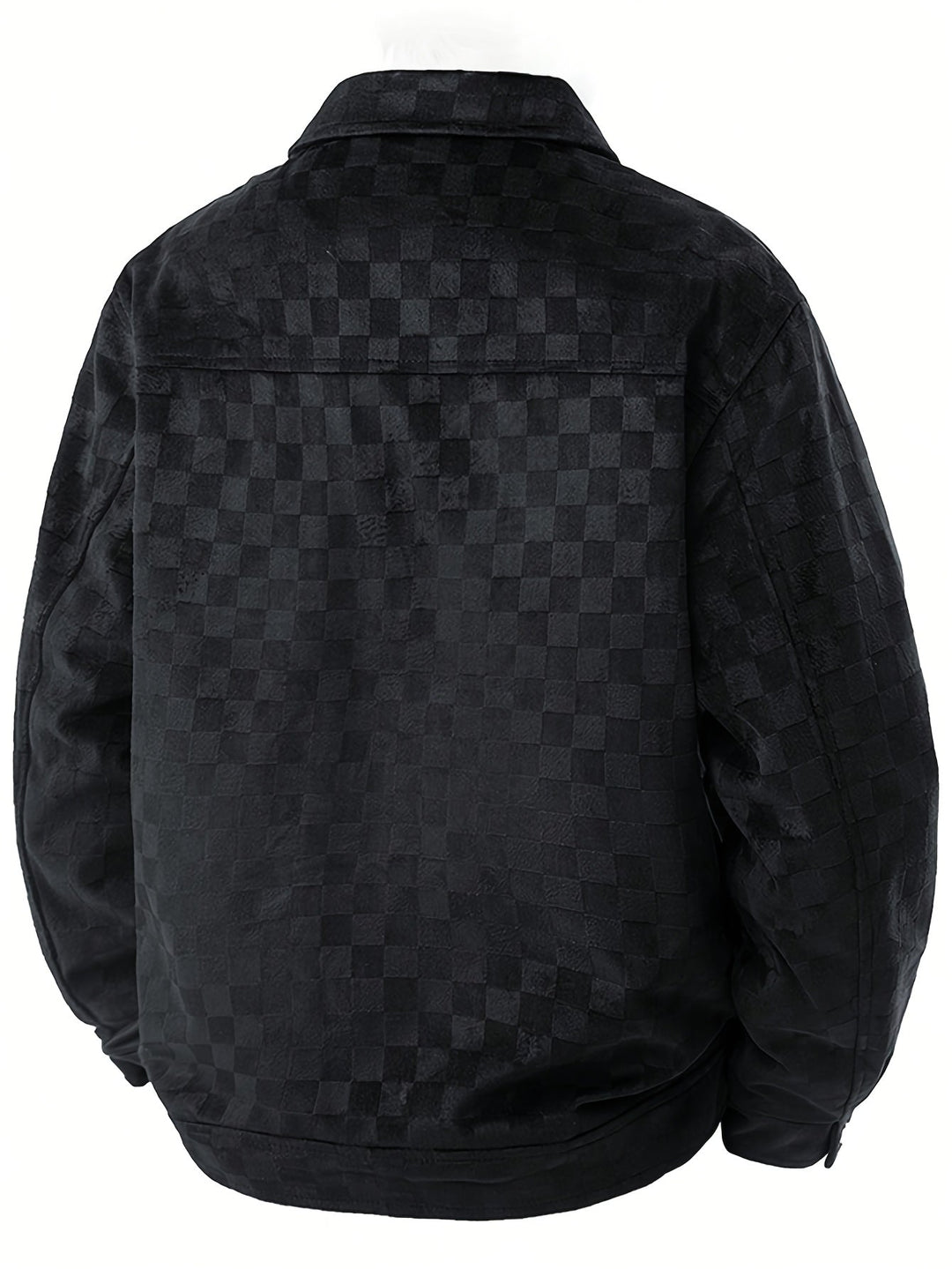 Herren Veloursjacke Mit Karostruktur
