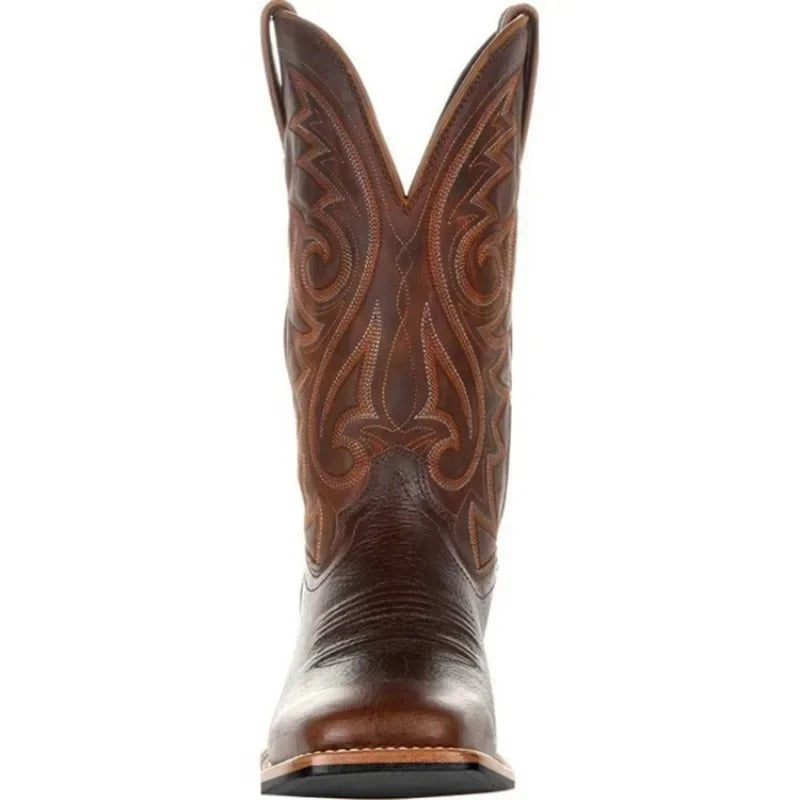 Herren Cowboy Stiefel Mit Stickmuster Und Authentischem Design