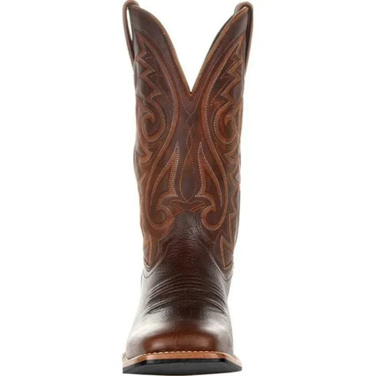 Herren Cowboy Stiefel Mit Stickmuster Und Authentischem Design
