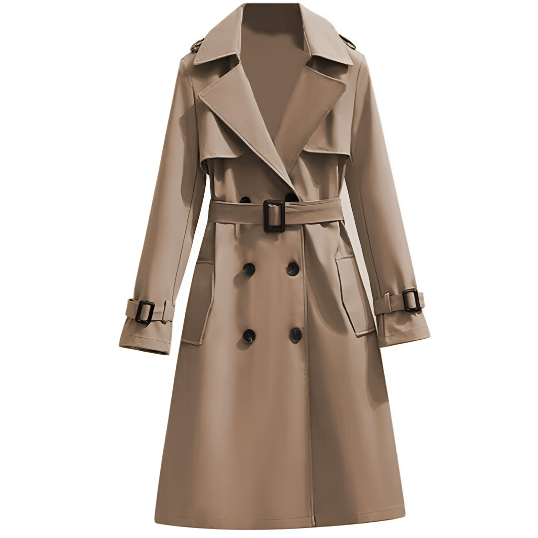 Damen Trenchcoat Mit Wasserabweisendem Design