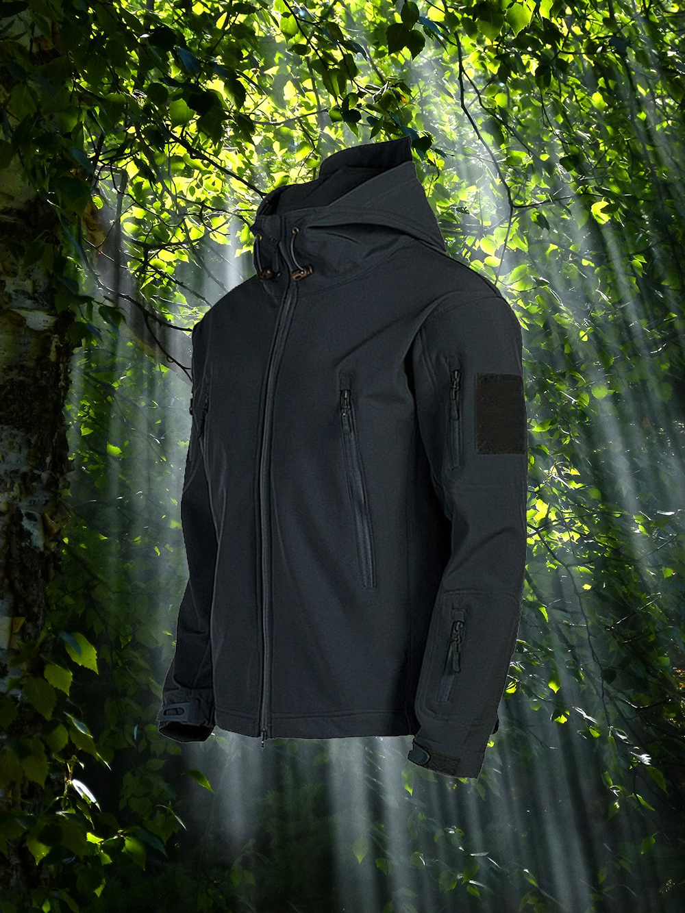 Herren Outdoor Jacke Mit Taschen Und Kapuze