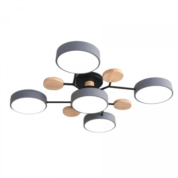 Skandinavische LED-Deckenlampe – Verzweigtes Design in Mattweiß