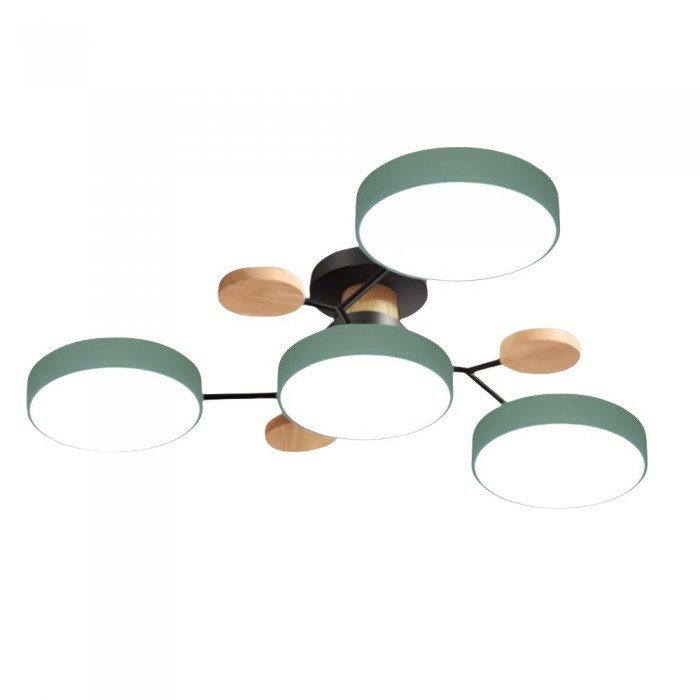 Skandinavische LED-Deckenlampe – Verzweigtes Design in Mattweiß