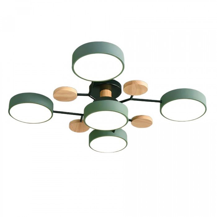 Skandinavische LED-Deckenlampe – Verzweigtes Design in Mattweiß